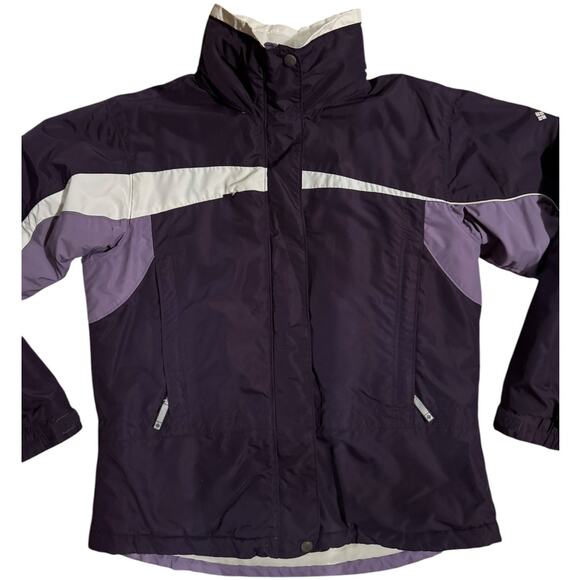 Columbia ladies hooded winter ski jacket purple & white size medium - Picture 4 of 16